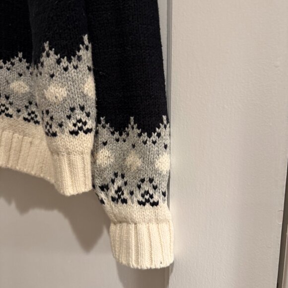 Land's End Women's Cozy Lofty Fair Isle Cardigan Sweater, L - Picture 10 of 12